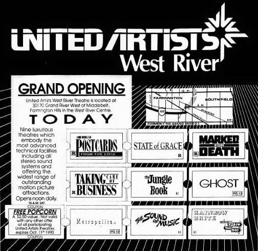 The Riviera Powered by Emagine - 1990-10-05 Ad (newer photo)